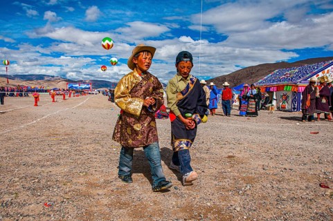 Traditional festival of the tribes in Gerze Western Tibet
