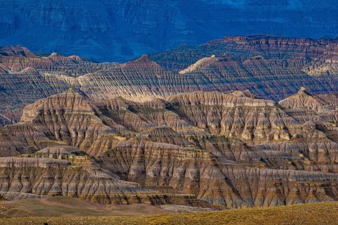 Eroded mud landscape in the kingdom of Guge