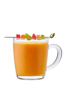 Spicy hot drink made of fresh oranges with anise flavour