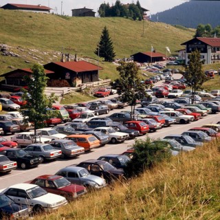 Car park on a summer Sunday