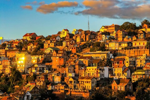 View over the capital Antananarivo