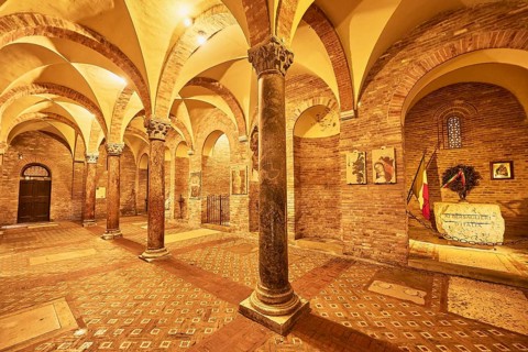 Interior view of the church