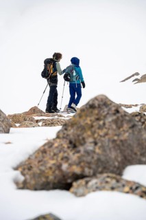 Ski tourers in winter