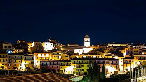 Illuminated houses in Capoliveri