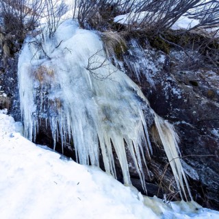 Waterfall in winter