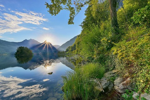 Sunrise over the great Mythen
