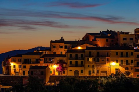 Illuminated houses in Capoliveri
