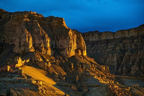 Sunset in the kingdom of Guge