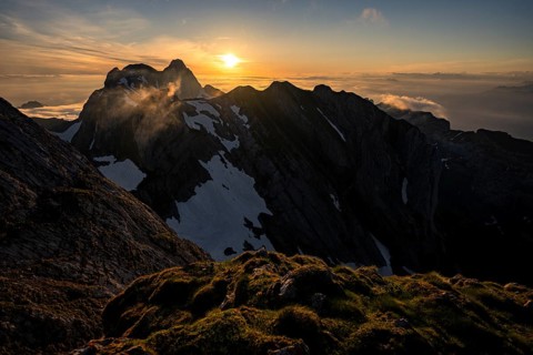 Summit of the Altmann at sunrise