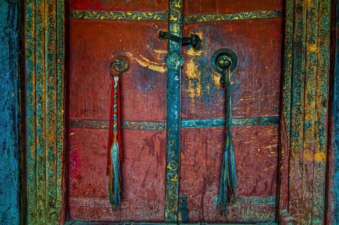 Entrance to an old temple in the kingdom of Guge