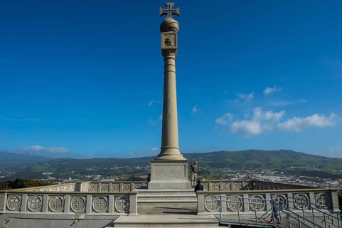 Monument above the Unesco world heritage sight