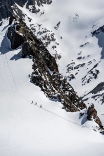 Ski tourers at the Turmscharte