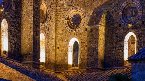 The ruins of the church of San Galgano Abbey