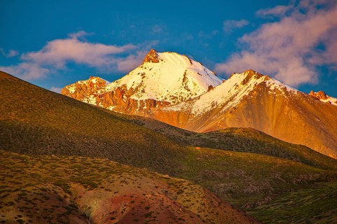 The holy mount Kailash seen from Darchen Western Tibet