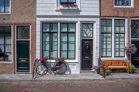Historic house facades in Poststraat