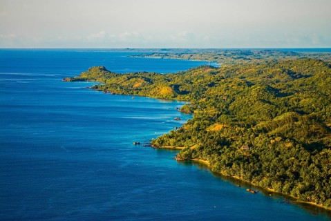 Aerial of the Island Ile Sainte Marie