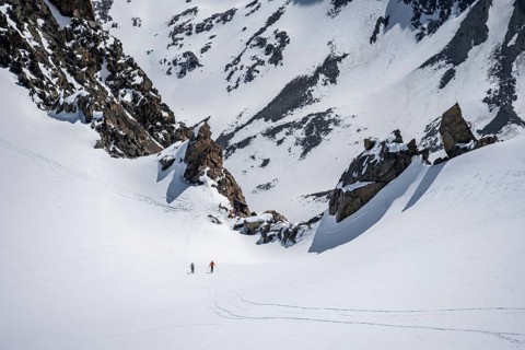 Ski tourers at the Turmscharte