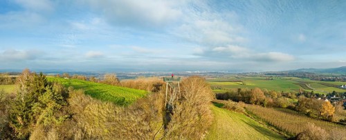 Lookout tower with view of western Lake Constance