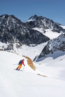 Ski tourers on the descent