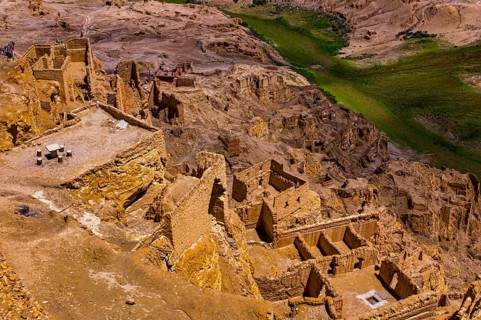 Collapsed houses in the kingdom of Guge