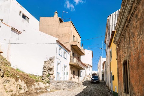 Whitewashed architecture of mountainous Monchique