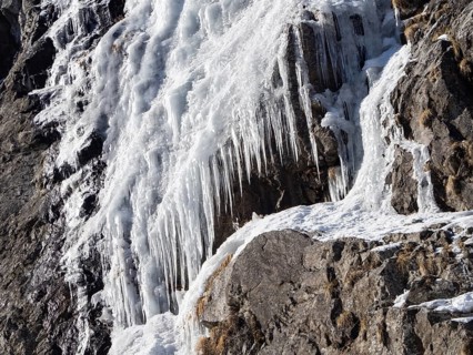 Waterfall in winter