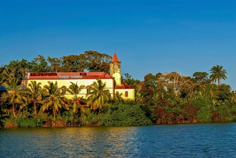 Old church on the Island Ile Sainte-Marie although Nosy Boraha