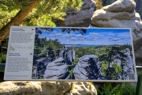 Information board at the Prachov Rocks