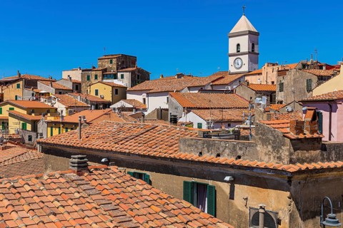 Above the roofs of Capoliveri