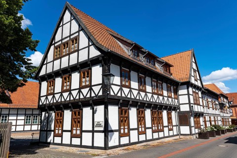 Half timbered houses in Fallersleben