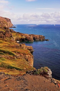 Basalt rock on the coast