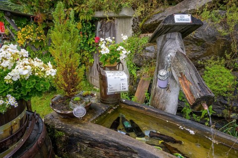 Beer fountain at the Ebneralm
