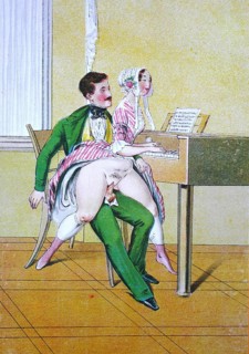Erotic scene from the Victorian era