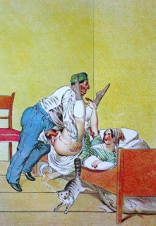 Erotic scene from the Victorian era