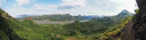 Hilly volcanic landscape
