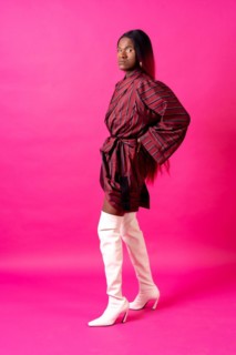 Black ethnic man in a studio