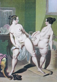 Erotic scene from the Victorian era