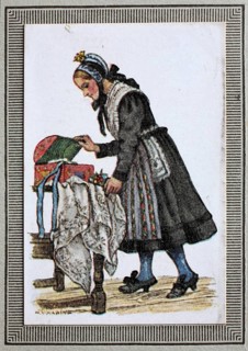 Traditional costumes in Germany in the 19th century