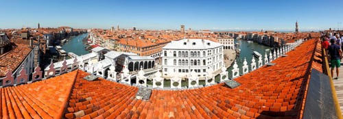 View of the Grand Canal from the terrace of the Fondaco dei Tedeschi