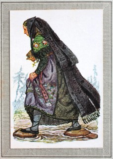 Traditional costumes in Germany in the 19th century