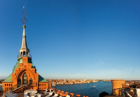 Roof terrace of the Hilton Molino Stucky Guidecca