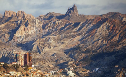 La Paz in the gorge of the Rio Chokeyapu
