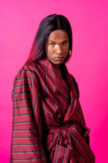 Black ethnic man in a studio