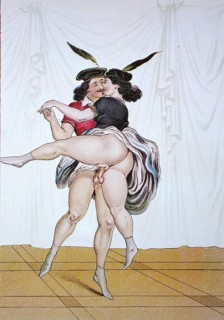 Erotic scene from the Victorian era