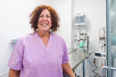 Portrait of a female veterinarian at the veterinary clinic