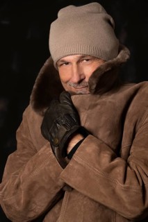 Elderly man in winter outfit