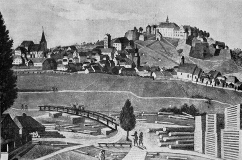 Veste Rosenberg Castle in Kronach in 1800