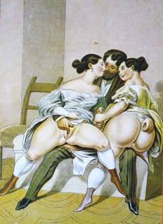 Erotic scene from the Victorian era
