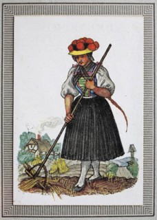 Traditional costumes in Germany in the 19th century