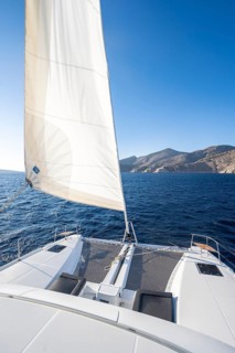 Sailing catamaran sailing on the sea